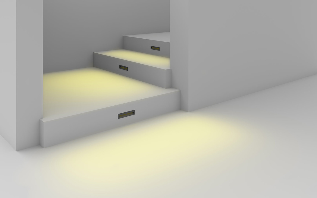 DEKOR Luces LED empotrables para escaleras, iluminación para uso en  interiores y exteriores (blanco martillado, kit de luz interior)
