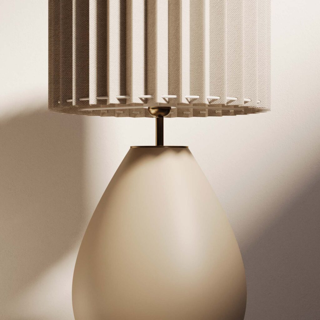 Lámpara de mesa Bora – Aromas – Lámpara de cerámica y vidrio, con